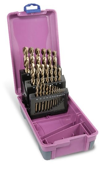 BORDO DRILL SET COBALT METRIC 1.0 - 13.0 X 0.5MM - 25 PCE 